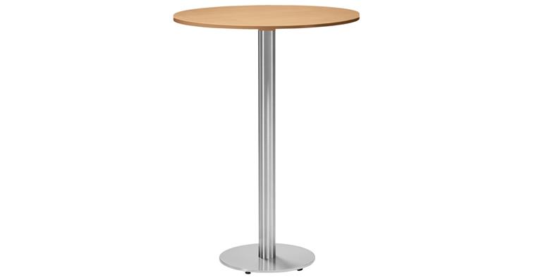 Cafeteria-/Stehtisch Platte rund Ø800 mm Holzdekor Buche Höhe 1125mm