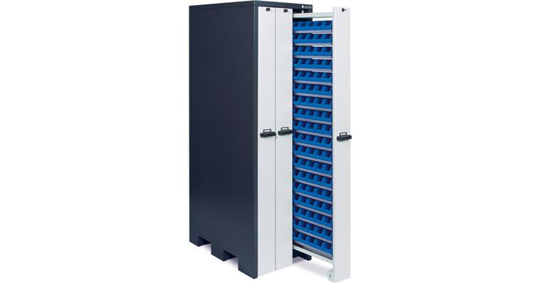 Werkzeugschrank für Kleinteilelagerung 3 Vertikalauszüge 660x1050x2140mm 7016