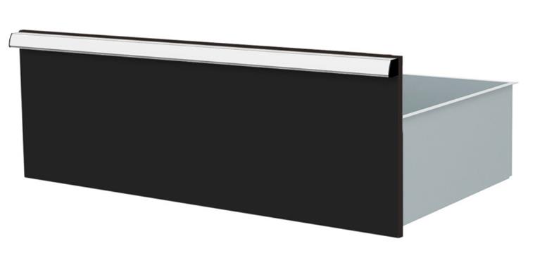 1084435125 Lizzard Schublade Vollauszug 80kg Tragkraft, B800x450mm, Front 300mm, RAL 7016