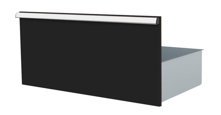 Lizzard Schublade Vollauszug 80kg Tragkraft, B800x450mm, Front 400mm, RAL 7016