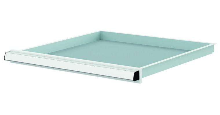 1084433102 Lizzard Schublade Vollauszug 30kg Tragkraft, B500x450mm, Front 50mm, RAL 7035
