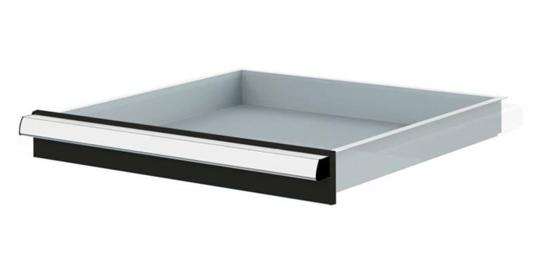 1084433104 Lizzard Schublade Vollauszug 80kg Tragkraft, B500x450mm, Front 75mm, RAL 7016