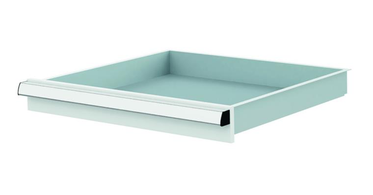 1084433105 Lizzard Schublade Vollauszug 80kg Tragkraft, B500x450mm, Front 75mm, RAL 7035