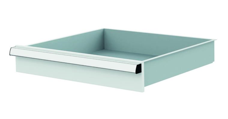 1084433108 Lizzard Schublade Vollauszug 80kg Tragkraft, B500x450mm, Front 100mm, RAL 7035