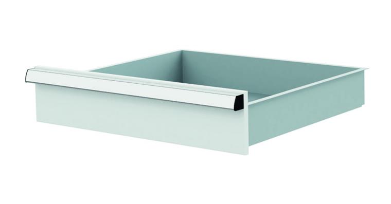 1084433111 Lizzard Schublade Vollauszug 80kg Tragkraft, B500x450mm, Front 125mm, RAL 7035