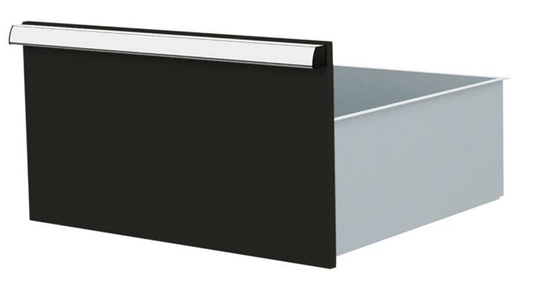 Lizzard Schublade Vollauszug 80kg Tragkraft, B500x450mm, Front 300mm, RAL 7016