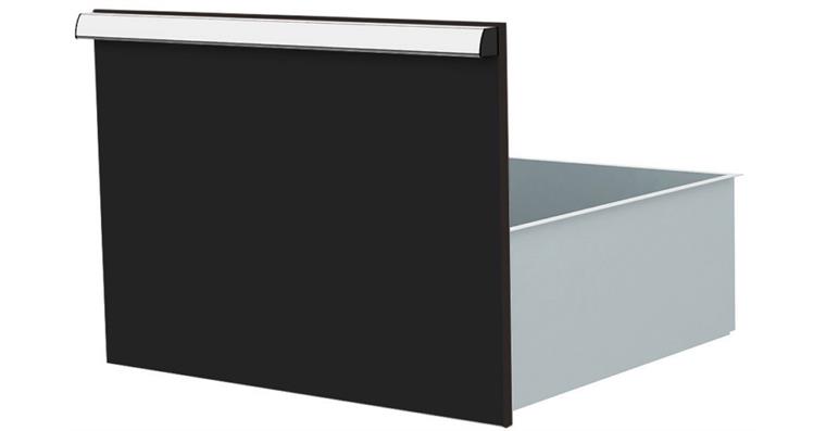1084433128 Lizzard Schublade Vollauszug 80kg Tragkraft, B500x450mm, Front 400mm, RAL 7016