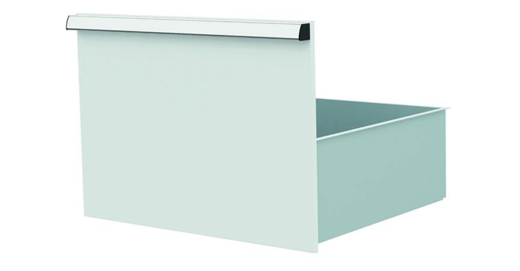 Lizzard Schublade Vollauszug 80kg Tragkraft, B500x450mm, Front 400mm, RAL 7035