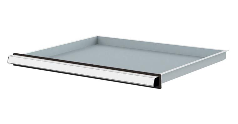 Lizzard Schublade Vollauszug 30kg Tragkraft, B600x450mm, Front 50mm, RAL 7016