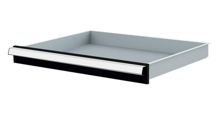 1084434104 Lizzard Schublade Vollauszug 80kg Tragkraft, B600x450mm, Front 75mm, RAL 7016