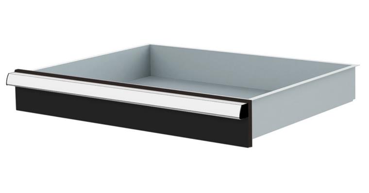 1084434107 Lizzard Schublade Vollauszug 80kg Tragkraft, B600x450mm, Front 100mm, RAL 7016