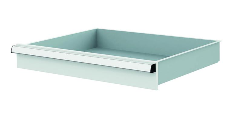 Lizzard Schublade Vollauszug 80kg Tragkraft, B600x450mm, Front 100mm, RAL 7035