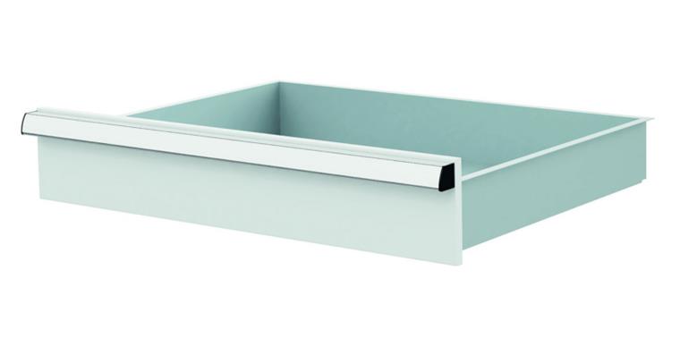 1084434111 Lizzard Schublade Vollauszug 80kg Tragkraft, B600x450mm, Front 125mm, RAL 7035