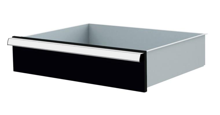 1084434113 Lizzard Schublade Vollauszug 80kg Tragkraft, B600x450mm, Front 150mm, RAL 7016