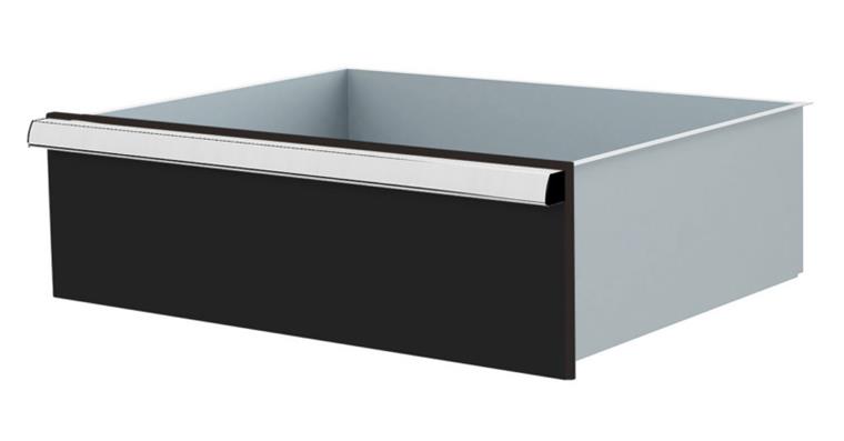 Lizzard Schublade Vollauszug 80kg Tragkraft, B600x450mm, Front 200mm, RAL 7016
