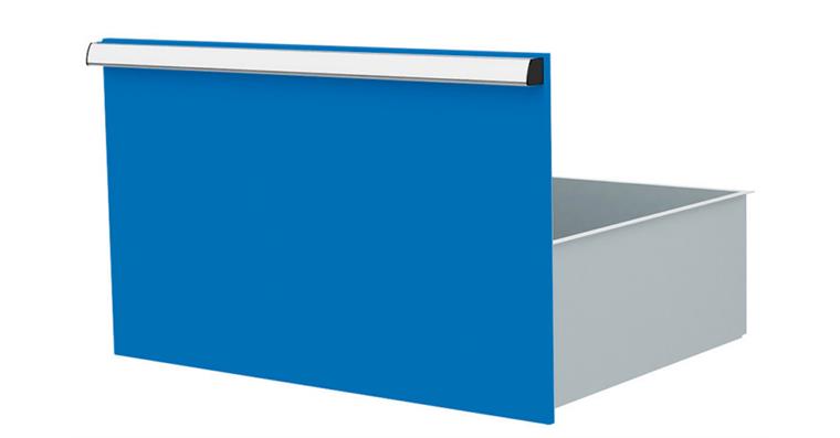 Lizzard Schublade Vollauszug 80kg Tragkraft, B600x450mm, Front 400mm, RAL 5012