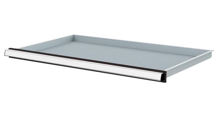 1084435101 Lizzard Schublade Vollauszug 30kg Tragkraft, B800x450mm, Front 50mm, RAL 7016