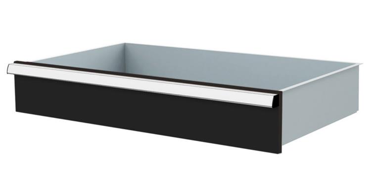 1084435113 Lizzard Schublade Vollauszug 80kg Tragkraft, B800x450mm, Front 150mm, RAL 7016
