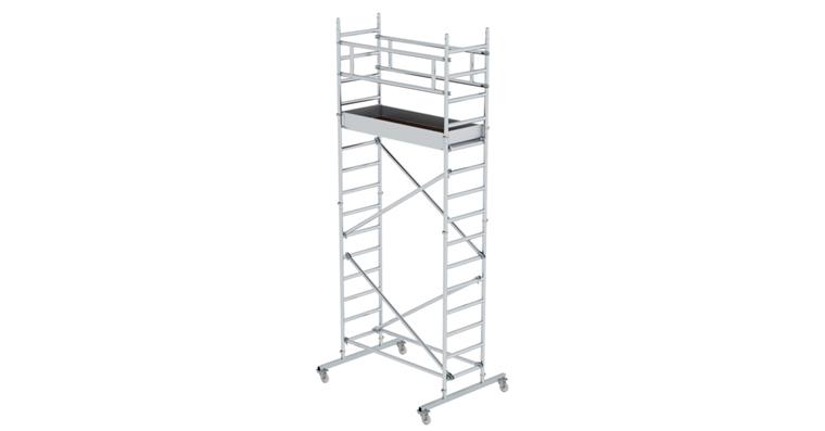 Alu. mobile scaffolding, scaff. sz 1.80x0.75m plat. hght 3.20m scaff. hght 4.20m