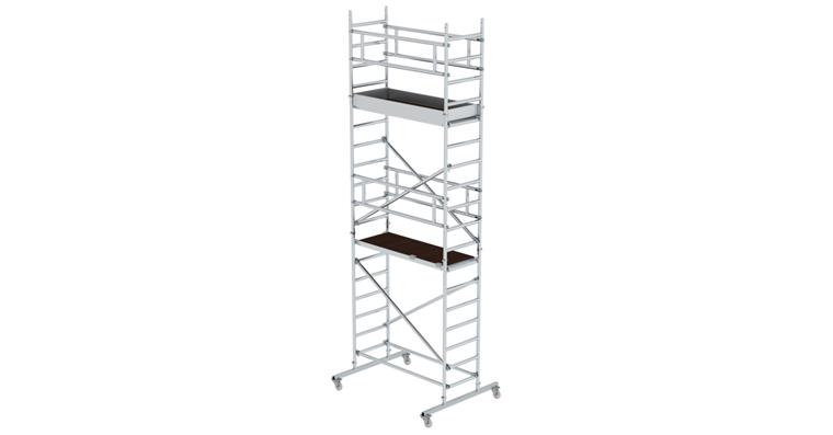 Alu. mobile scaffolding, scaff. sz 1.80x0.75m plat. hght 4.20m scaff. hght 5.20m