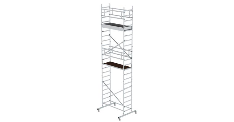 Alu. mobile scaffolding, scaff. sz 1.80x0.75m plat. hght 5.20m scaff. hght 6.20m