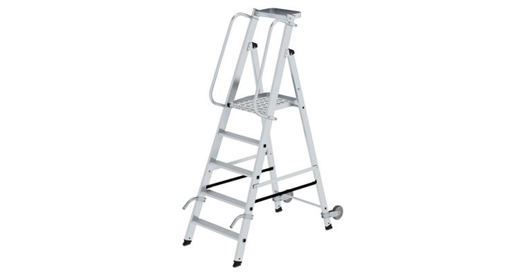 Platform ladder 5 steps including platform, platform height 1.13 m
