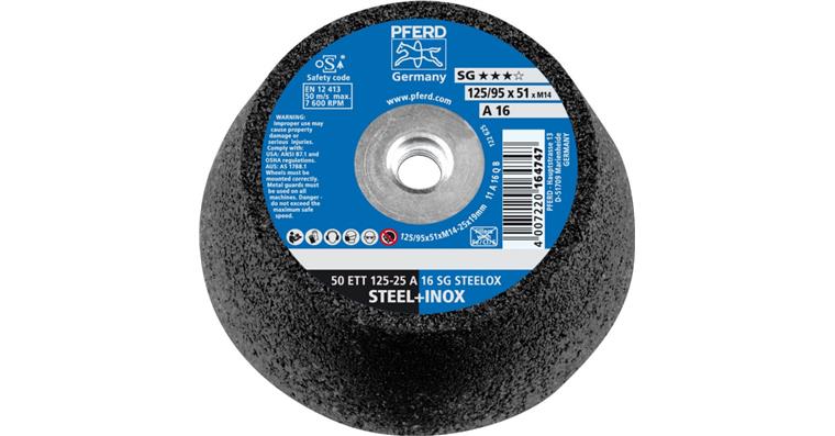 Schleiftopf SG STEELOX ETT 125x25 mm M14