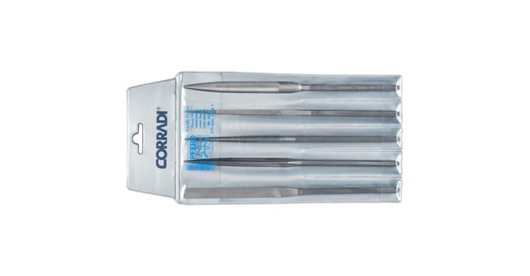 Präzisions-Handy-Feilenset Set 5-teilig 215 mm Schweizer Hieb 1, mittel