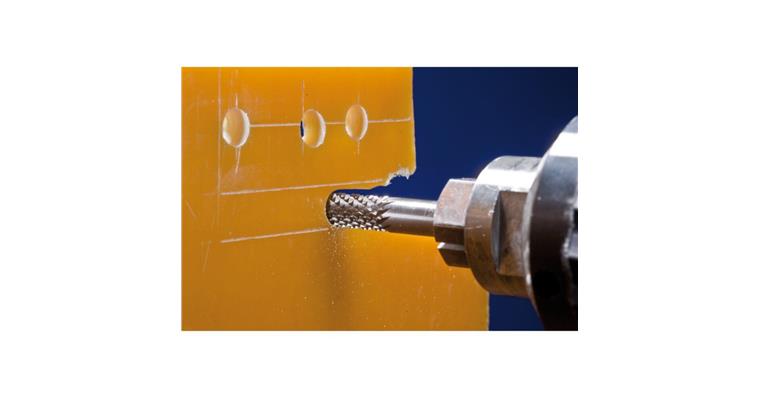 1044294201 TC bur with centring drill tip for GFRP+CRP, serration FRP, dia. 6x30mm L=65mm