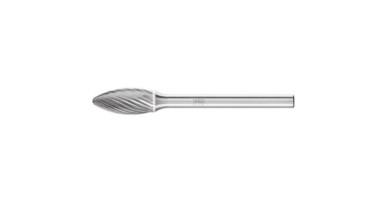 1044273102 TC bur flame-shaped (B), shank dia. 3 mm, serration 5, head dia.xlength 6x13 mm