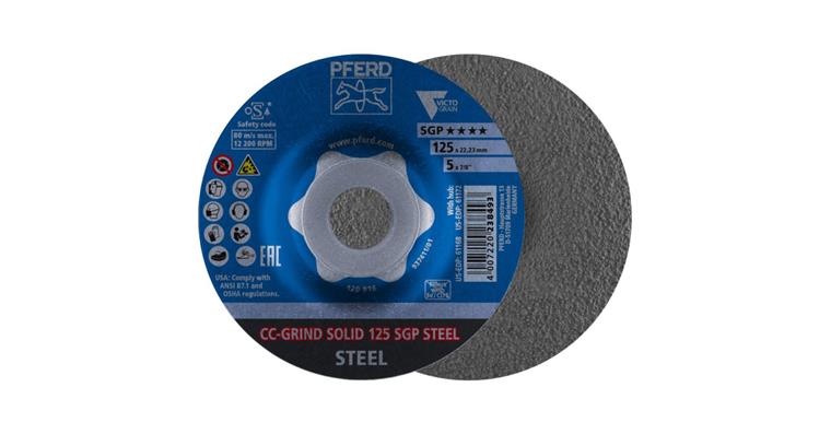 Grinding disc, CC-GRIND, SOLID SGP steel, Victograin, dia. 125 mm