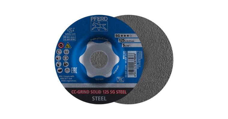 Grinding disc, power line, CC-GRIND-SOLID, SG STEEL, 125 mm