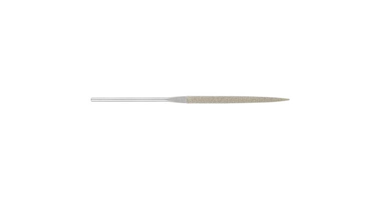 Diamant-Nadelfeile flachspitz D 126 mittel Länge 140 mm Schaft-Ø 3 mm