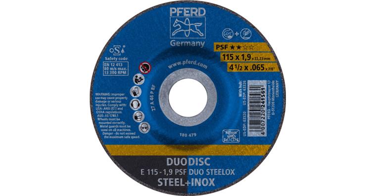 Trenn-/Schleifscheibe DUODISC PSF DUO STEELOX gekröpft 115x1,9x22,23 mm