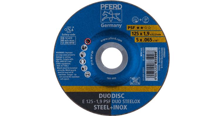Trenn-/Schleifscheibe DUODISC PSF DUO STEELOX gekröpft 125x1,9x22,23 mm