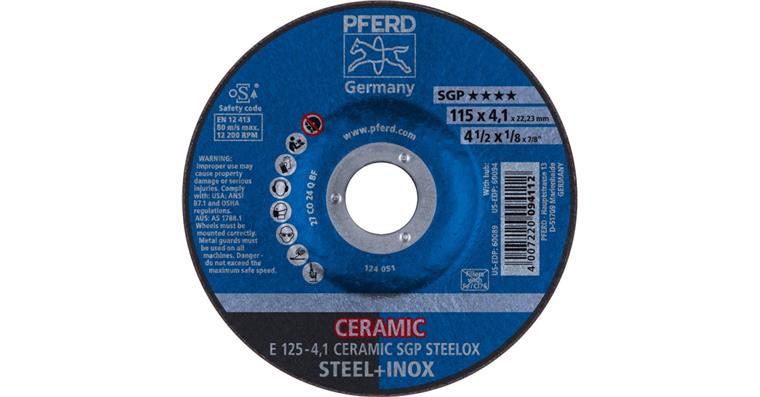 Schruppscheibe SG STEELOX CERAMIC E 125x4,1x22,23 mm
