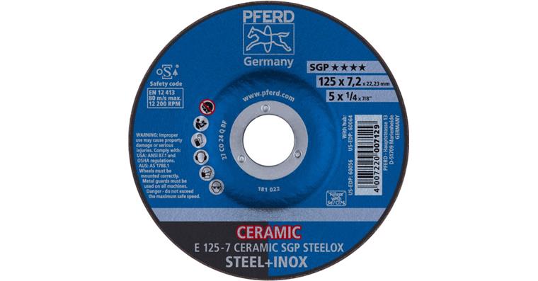 Schruppscheibe SG STEELOX CERAMIC E 125x7,2x22,23 mm