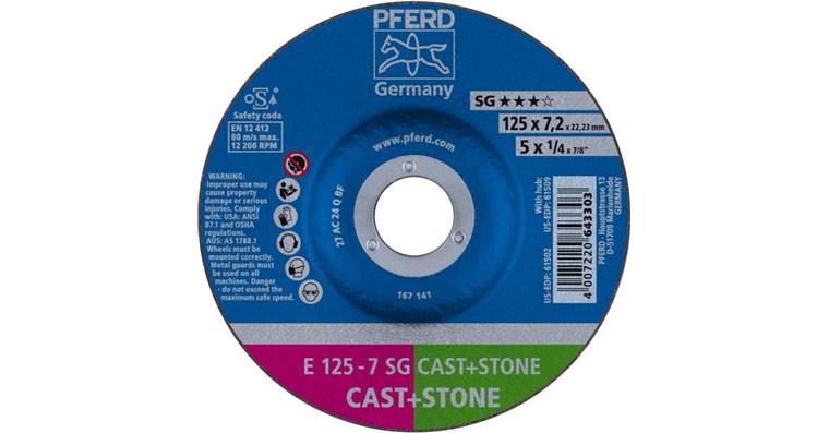 Schruppscheibe SG CAST+STONE E 125x7,2x22,23 mm