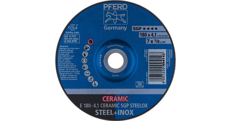 Schruppscheibe SG STEELOX CERAMIC E 180x4,1x22,23 mm