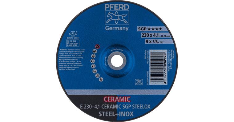Schruppscheibe SG STEELOX CERAMIC E 230x4,1x22,23 mm