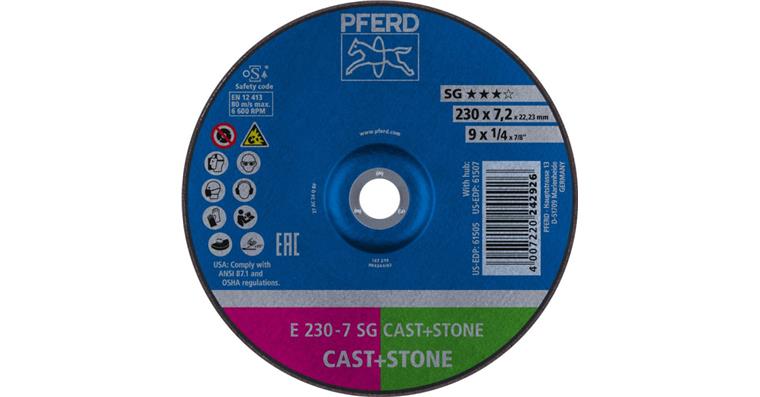 Schruppscheibe SG CAST+STONE E 230x7,2x22,23 mm