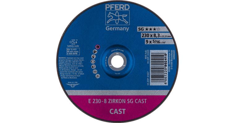 Schruppscheibe SGP CAST ZIRKON E 230x8,3x22,23 mm
