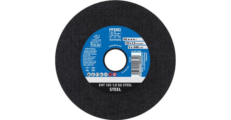 Free-hand cutting disc, straight, universal line SG STEEL grit 60 125x1.0 mm