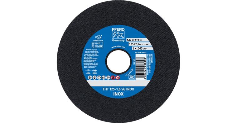 Trennscheibe SG INOX gerade EHT 125x1,6x22,23 mm
