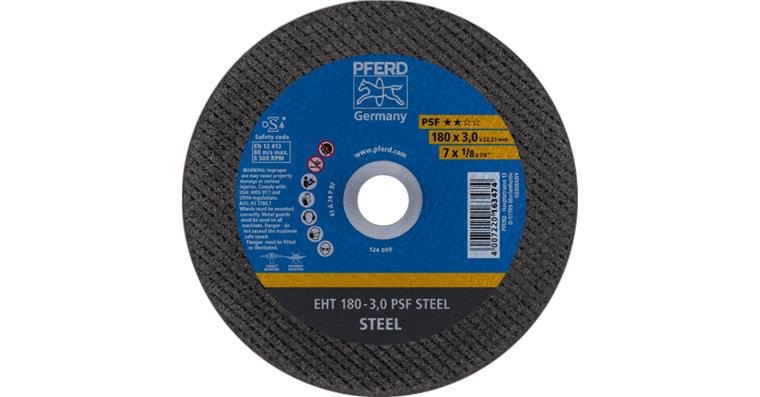 Free-hand cutting disc, straight, universal line PSF STEEL grit 24 178x3.2 mm