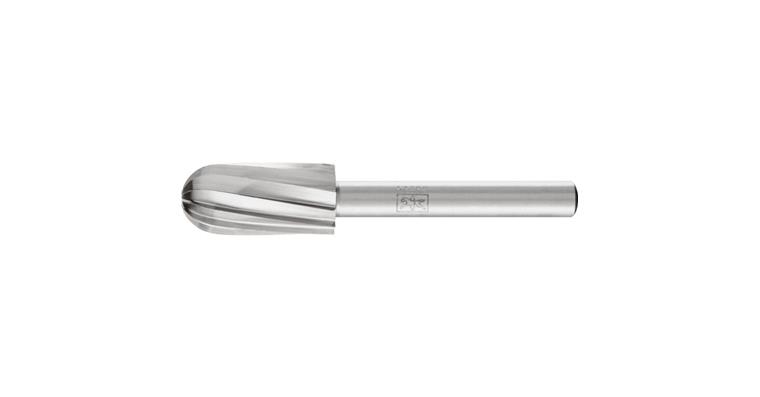 1044012205 HSS bur rounded roller, shank dia. 6 mm serr. 1, head dia. x length 12x25 mm