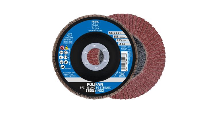 Fächerschleifscheibe POLIFAN PSF STEELOX konisch PFC 115x22,23 mm A40
