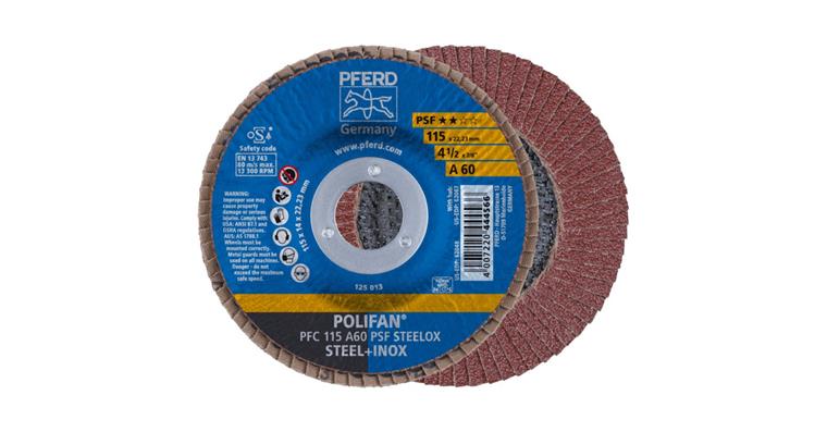 Fächerschleifscheibe POLIFAN PSF STEELOX konisch PFC 115x22,23 mm A60