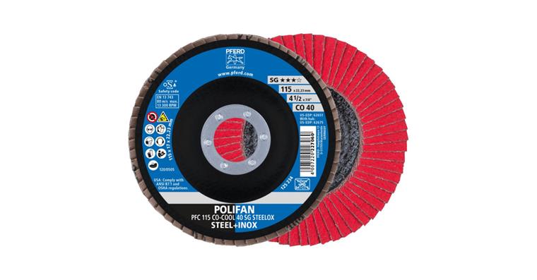 Fächerschleifscheibe POLIFAN CO-COOL SG STEELOX konisch PFC 115x22,23 mm K40