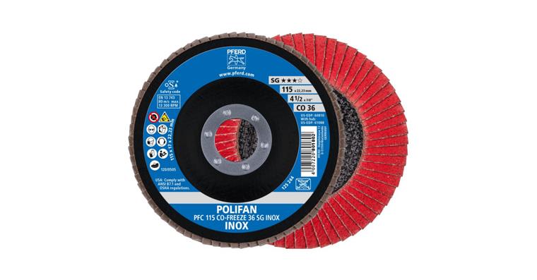 Lamella flap disc, dia. 115 mm, grit 36